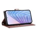 Custodia a portafoglio trapuntata lusso per Motorola Moto G37/G47 - Oro rosa