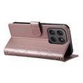 Custodia a portafoglio trapuntata lusso per Motorola Moto G37/G47 - Oro rosa