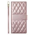 Custodia a portafoglio trapuntata lusso per Motorola Moto G37/G47 - Oro rosa