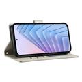 Custodia a portafoglio trapuntata lusso per Motorola Moto G37/G47 - Beige