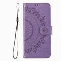 Custodia a portafoglio Mandala per Motorola Moto G37/G47 con cinturino da polso - Viola