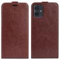 Custodia Flip Verticale con Slot per Schede per Motorola Moto G54 - Marrone