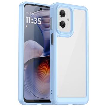 Custodia Ibrida Anti-Shock per Motorola Moto G55 - Blu