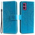 Custodia a portafoglio serie Mandala per Motorola Moto G55 - Blu