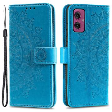 Custodia a portafoglio serie Mandala per Motorola Moto G55 - Blu