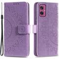 Custodia a portafoglio serie Mandala per Motorola Moto G55 - Viola