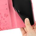 Custodia a portafoglio per Motorola Moto G56 serie Butterfly - Rosa