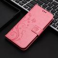 Custodia a portafoglio per Motorola Moto G56 serie Butterfly - Rosa