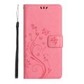 Custodia a portafoglio per Motorola Moto G56 serie Butterfly - Rosa