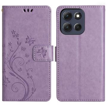 Custodia a portafoglio per Motorola Moto G56 serie Butterfly - viola