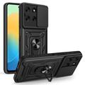 Custodia ibrida con anello rotante e protezione per fotocamera per Motorola Moto G56
