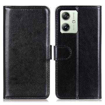 Custodia a portafoglio con chiusura magnetica per Motorola Moto G64 - Nera