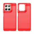 Custodia in TPU spazzolato per Motorola Moto G67 Power/G57 Power/G57 - Fibra di Carbonio