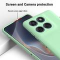 Custodia in silicone liquido con cinghia a mano per Motorola Moto G67 Power - Verde