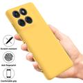 Custodia in silicone liquido con cinghia a mano per Motorola Moto G67 Power - Gialla