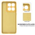 Custodia in silicone liquido con cinghia a mano per Motorola Moto G67 Power - Gialla
