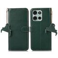 Custodia a Portafoglio in Pelle con RFID per Motorola Moto G75 - Verde