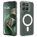 Custodia Ibrida per Motorola Moto G77 Power - compatibile con MagSafe - Trasparente