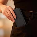 Custodia a portafoglio con magnete e supporto Tech-Protect per Motorola Moto G77/G67 - Nera