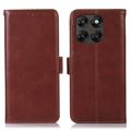 Motorola Moto G77/G67 Custodia in pelle a portafoglio con RFID - Marrone