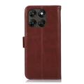 Motorola Moto G77/G67 Custodia in pelle a portafoglio con RFID - Marrone