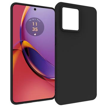 Custodia in TPU Opaca Anti-Impronte per Motorola Moto G84 - Nera