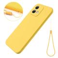Custodia in Silicone Liquido per Motorola Moto G84 - Gialla