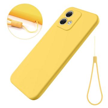 Custodia in Silicone Liquido per Motorola Moto G84 - Gialla
