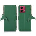 Custodia a Portafoglio in Pelle con RFID per Motorola Moto G84 - Verde