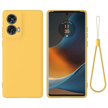 Custodia in Silicone Liquido per Motorola Moto G85/S50 Neo - Gialla