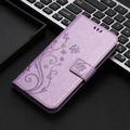 Custodia a portafoglio per Motorola Moto G86 serie Butterfly - Viola Chiaro