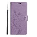Custodia a portafoglio per Motorola Moto G86 serie Butterfly - Viola Chiaro