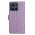 Custodia a portafoglio per Motorola Moto G86 serie Butterfly - Viola Chiaro