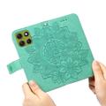 Custodia a portafoglio per Motorola Moto G86 serie Mandala - Verde