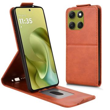 Motorola Moto G86 Power Custodia verticale con supporto - Marrone