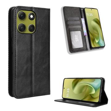 Custodia a Portafoglio con Chiusura Magnetica Retro per Motorola Moto G86