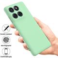 Custodia in silicone liquido con cinghia a mano per Motorola Moto G67/G77/G87 - Verde