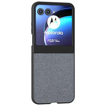 Custodia ibrida con texture strass per Motorola Razr 50 - Grigia