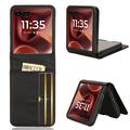 Motorola Razr 60 Ultra FlexCard Custodia in stile fibra di carbonio con slot per schede - Nera