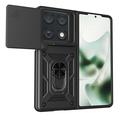 Custodia ibrida con anello rotante e protezione per fotocamera per Motorola Razr Fold - Nera