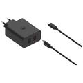 Caricabatterie da parete Motorola TurboPower 125W Doppia USB-C con cavo USB-C - Nero