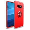 Custodia Magnetica Samsung Galaxy S10+ con Anello di Supporto - Rosso