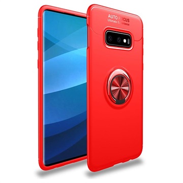 Custodia Magnetica Samsung Galaxy S10+ con Anello di Supporto - Rosso