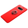 Custodia Magnetica Samsung Galaxy S10+ con Anello di Supporto - Rosso