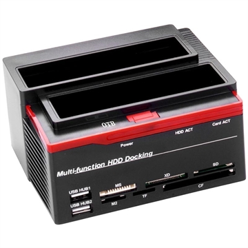 Docking station multifunzionale da USB 2.0 a SATA/IDE (Confezione aperta - Condizione soddisfacente) - Nero