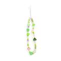 Cordino per cellulare / braccialetto con perline a forma di fungo - 20cm - Verde