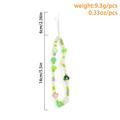Cordino per cellulare / braccialetto con perline a forma di fungo - 20cm - Verde
