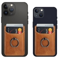 Portacarte con Blocco RFID ed Anello Muxma MX112 - Elegante - Marrone