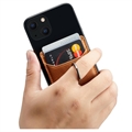 Portacarte con Blocco RFID ed Anello Muxma MX112 - Elegante - Marrone