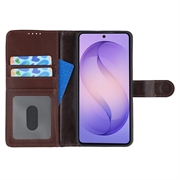 Custodia a portafoglio in pelle MyTPhone CardMate per Samsung Galaxy S26 - Marrone scuro